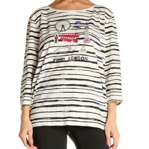 Talbots London Striped All Day Wear Top